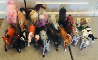 Group Of Rare Toy Horses & Animals