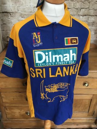 Vintage 1990s Aj Sri Lanka World Cup Cricket Shirt Large L Rare Bccsl Top Bnwt