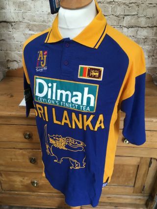 Vintage 1990s AJ Sri Lanka World Cup Cricket Shirt Large L Rare BCCSL Top BNWT 2