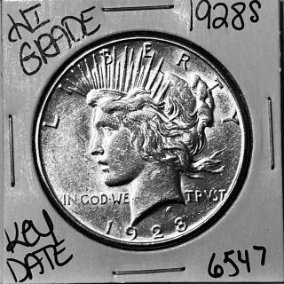 1928 S Silver Peace Dollar Coin 6547 Rare Key Date