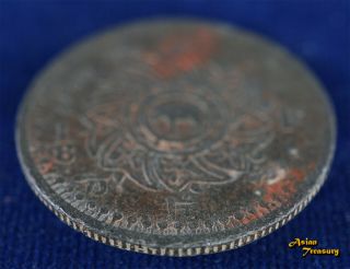 1862 THAILAND 1/8 FUANG RARE TYPE JEWEL ENCLOSED Y 6.  2 TIN COIN LARGE ELEPHANT 4
