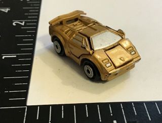 Vtg Galoob Micro Machines DELUXE Lamborghini Countach Gold Sports Car Rare 3