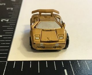 Vtg Galoob Micro Machines DELUXE Lamborghini Countach Gold Sports Car Rare 7