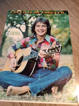 David Cassidy,  Could It Be Forever,  Vintage Sheet Music - Rare