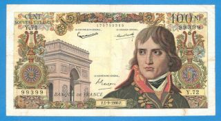 France 100 Francs 1960 Series Y72 Rare