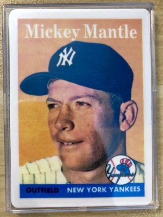 Mickey Mantle Porcelain 1958 Topps 150 Reprint Rare 537/2401 York Yankees