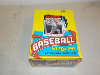 1986 Topps Baseball Wax Box W/ 36 Packs Per Box Rare B