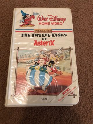 Disney - The Twelve Task Of Asterix Vhs (white Clam Shell) Rare