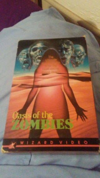 Oasis Of The Zombies Wizard Video Big Box Vhs Jess Franco Horror Sleaze Rare
