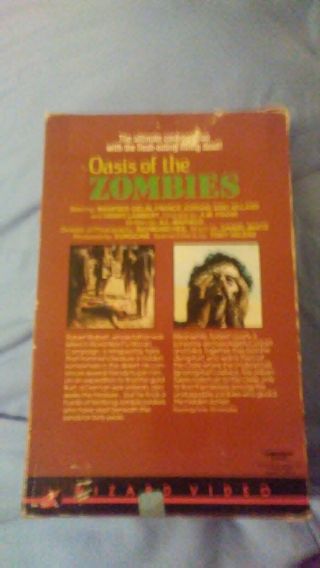 Oasis Of The Zombies Wizard video big box Vhs jess Franco horror sleaze rare 4