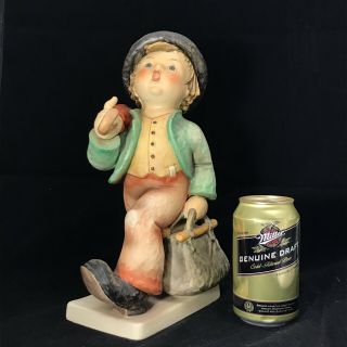 Rare Hummel 11 1/2” Merry Wanderer 7/iii Goebel Little Boy Figurine,