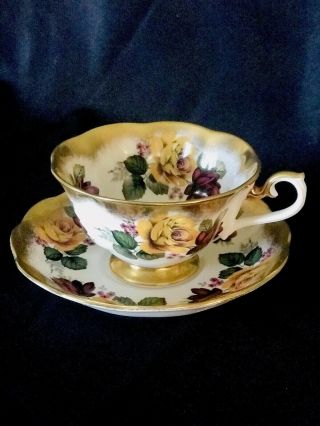 Rare Royal Albert Treasure Chest Series Teacup And Saucer Set Made In England
