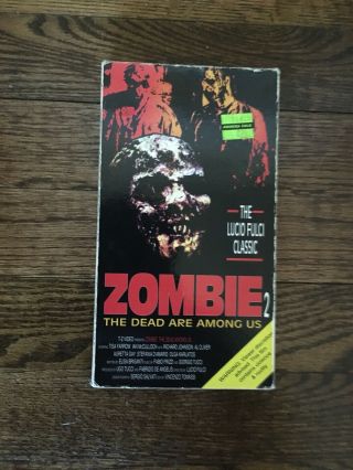 Zombie 2 The Dead Are Among Us VHS 1992 Lucio Fulci Rare Horror Tisa Farrow 2