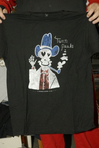 Twin Peaks T Shirt 1000 Howdys To Ya David Lynch Rare Promo Cowboy Art Large