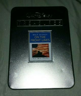 Walt Disney Treasures: On The Front Lines - Rare Out Of Print With Tin Case.
