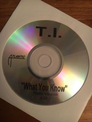 Rare T.  I.  What You Know 1 Track Radio Cd Single Dj Promo Only Ti