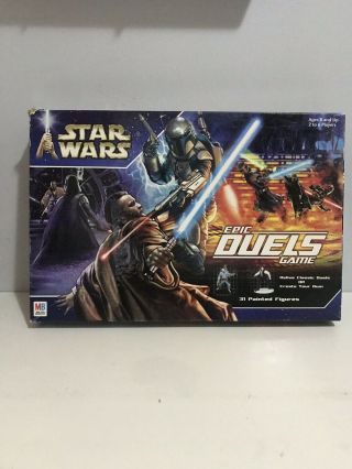 Star Wars Epic Duels Board Game Hasbro Milton Bradley 2002 Rare & 99 Complete