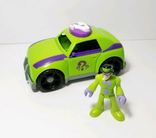 Fisher Price Imaginext Riddler Figure W/ Get Away Car Discontinued Rare - S&h