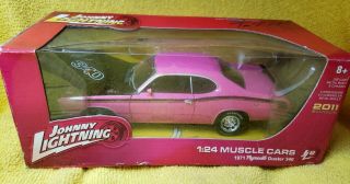 Johnny Lightning 1971 Plymouth Duster 340 Pink 1:24 Rare