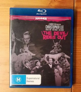 The Devil Rides Out (1968) Blu - Ray Rare Oop Horror Christopher Lee Hammer Shock