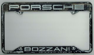 Rare Monrovia California Bob Bozzani Porsche Vintage Dealer License Plate Frame