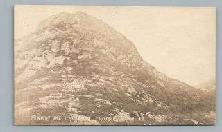 Mt.  Chocorua Peak—antique Sepia Hampshire Photo—rare Mountain Cabin 1922