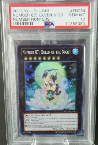 Psa 10 Number 87: Queen Of The Night Rare Holo Numbers Hunter Yugioh 2013