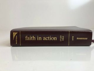 Faith in Action Study Bible NIV by Zondervan Publishing (2005) Rare Leather 3