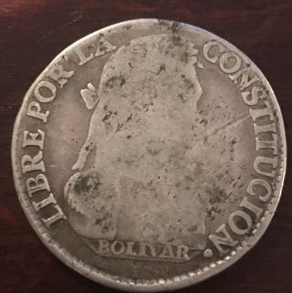 1830 Bolivia Silver 4 Sols Rare K152