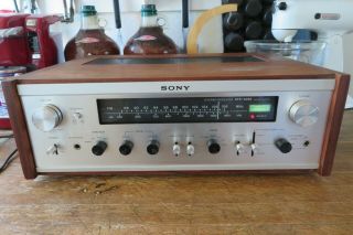 Rare Vintage Sony Str - 6050 Stereo Am/fm Receiver With Wood Cabinet