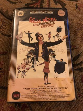 Willy Wonka And The Chocolate Factory Vhs Clamshell Rare First Release Wb