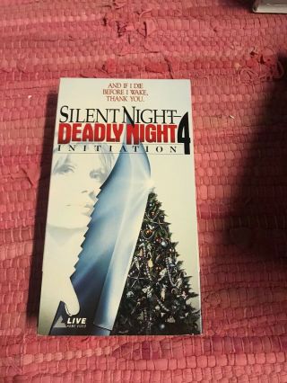 Silent Night Deadly Night 4: Initiation Vhs Rare Horror Christmas Slasher Oop