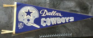 Vintage 1967 Dallas Cowboys Full Size Pennant (12 " X 29.  75 ") - Rare
