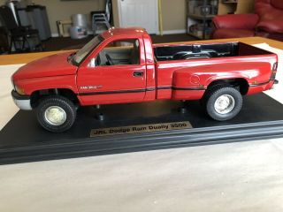 Rare,  Jrl 1:18 Scale Dodge Ram 3500 Dually V10 Pickup Truck All Red Diecast
