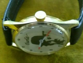 MEGA RARE 1975 Bubbles Inc.  Charlie Chaplin Moving Eye ' s Wristwatch - Watchmaker 4