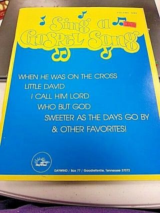 Sing A Gospel Song Vol 1 Vtg Rare Song Book Sheet Music 1986