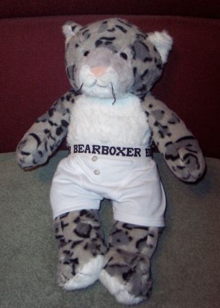 Rare Build A Bear 16 " Snow Leopard Gray & White Joe Boxer Shorts Underwear Babw