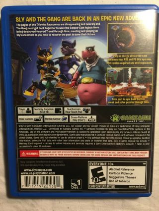Sly Cooper: Thieves in Time (PS Vita),  Box,  Rare Use 2
