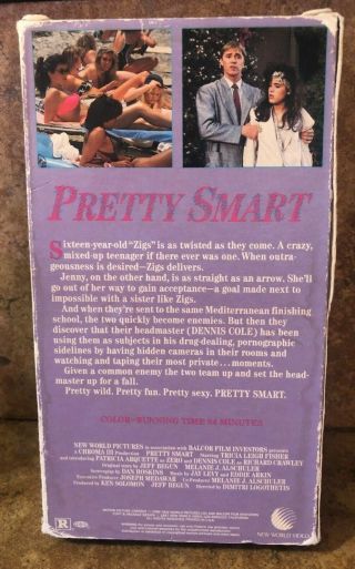 Pretty Smart (VHS) 80 ' s teen comedy World Video RARE Never on DVD 2