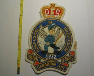 Extremely Rare Vietnam Era Rcaf 5612 Squadron Patch.  " Confusion In Profusion "