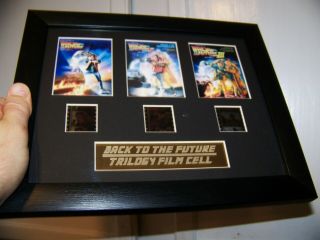 Back To The Future I Ii Ii Trilogy Film Cell Framed Wall Picture Art W/ Rare