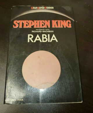 Rage Stephen King Richard Bachman 1987 Rare Rabia Spain Censored Cover Spanish