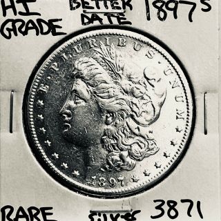 1897 S Morgan Silver Dollar Hi Grade U.  S.  Rare Coin 3871