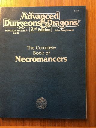 Complete Book Of Necromancers Ad&d Tsr 2151 Dungeons & Dragons Rare