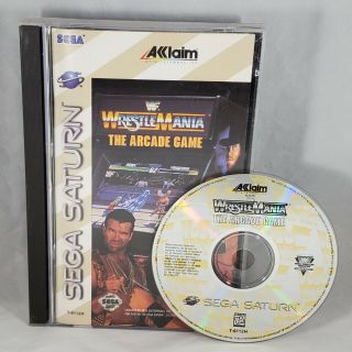 Wwf Wrestlemania: The Arcade Game (sega Saturn,  1996) Cib Complete Rare