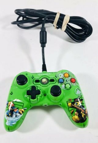Rare Skylander Swap Force Mini Pro Ex Wired Controller For Xbox 360 - Green