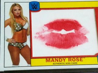 2016 Topps Wwe Heritage Mandy Rose Kiss Card 62/99 Very Rare