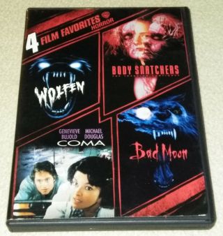 4 Film Favorites: Horror Dvds Wolfen Coma Body Snatchers Bad Moon Rare Horror