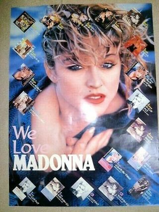 Madonna - We Love Madonna : 1985 Japan Promo Poster : Very Rare / Like A Virgin