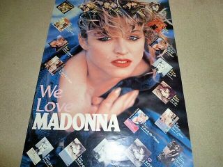 MADONNA - We love madonna : 1985 JAPAN PROMO Poster : very rare / Like A Virgin 3